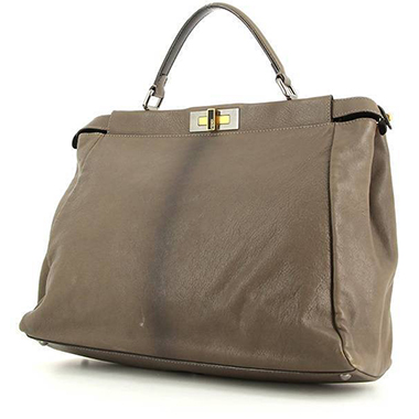 Peekaboo leather handbag Fendi Black in Leather - 37284288