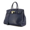 Hermes Birkin 35 cm handbag in dark blue togo leather - 00pp thumbnail