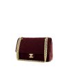 Bolso de mano Chanel Vintage en lona acolchada color burdeos y cuero color burdeos - 00pp thumbnail