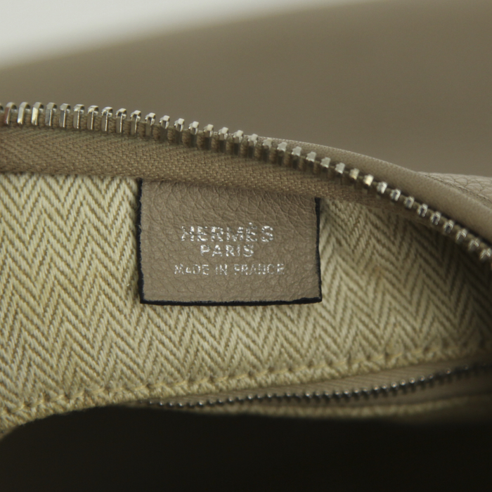 Borsa Hermes Goya in pelle togo grigio tortora - Detail D3
