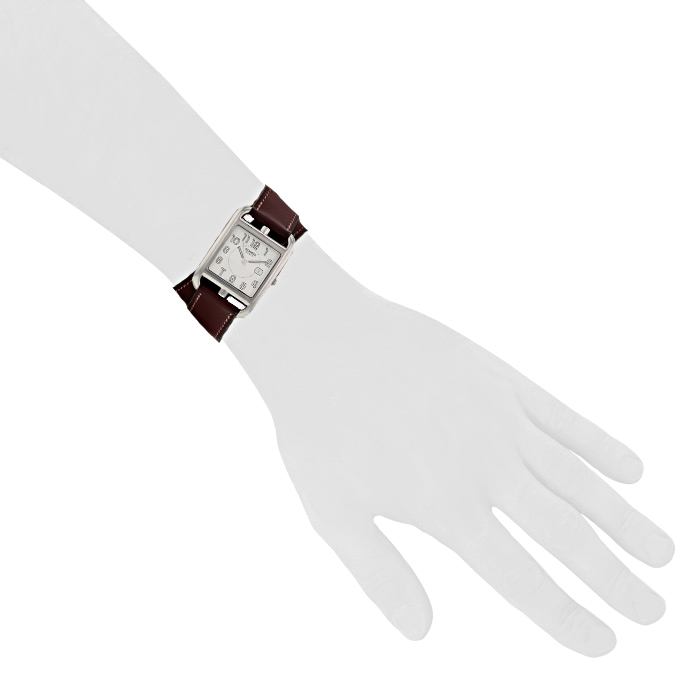 Hermes Cape Cod watch in stainless steel Ref:  CC2.710 Circa  2010 - Detail D1