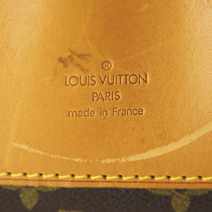 Borsa da viaggio Louis Vuitton Alize in tela monogram e pelle naturale - Detail D4