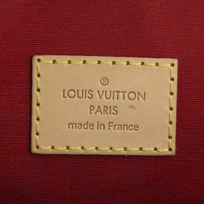 Bolso de mano Louis Vuitton en charol Monogram rojo - Detail D3