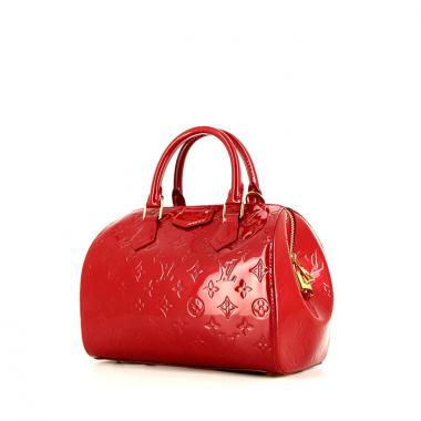 Borsa Louis Vuitton in pelle verniciata monogram rossa