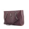 Shopping bag Saint Laurent Grand Shopping in pelle trapuntata a zigzag bordeaux - 00pp thumbnail