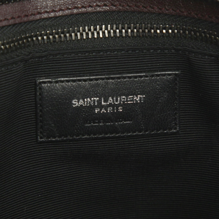 Shopping bag Saint Laurent Grand Shopping in pelle trapuntata a zigzag bordeaux - Detail D3