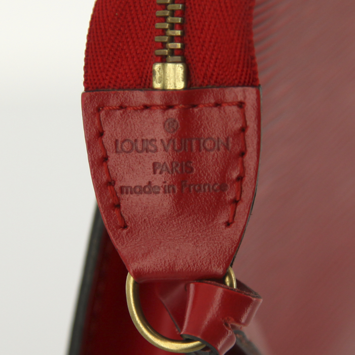 Bolsito de mano en cuero Epi rojo - Detail D3