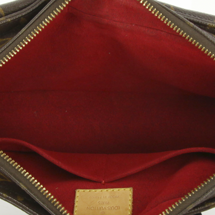 Bolso para llevar al hombro Louis Vuitton Cité en lona Monogram y cuero natural - Detail D2