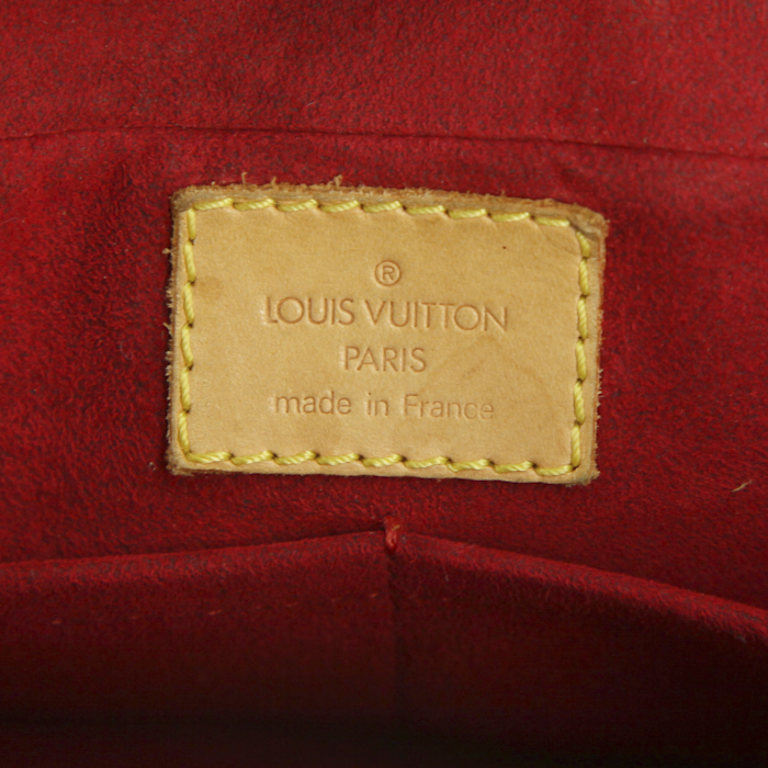 Bolso para llevar al hombro Louis Vuitton Cité en lona Monogram y cuero natural - Detail D3