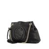 Gucci Soho shopping bag in black grained leather - 00pp thumbnail