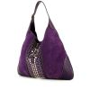 Gucci Jackie handbag in purple leather and purple suede - 00pp thumbnail