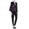 Borsa Gucci Jackie in pelle viola decorazioni con borchie e camoscio viola - Detail D1 thumbnail