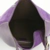Gucci Jackie handbag in purple leather and purple suede - Detail D2 thumbnail