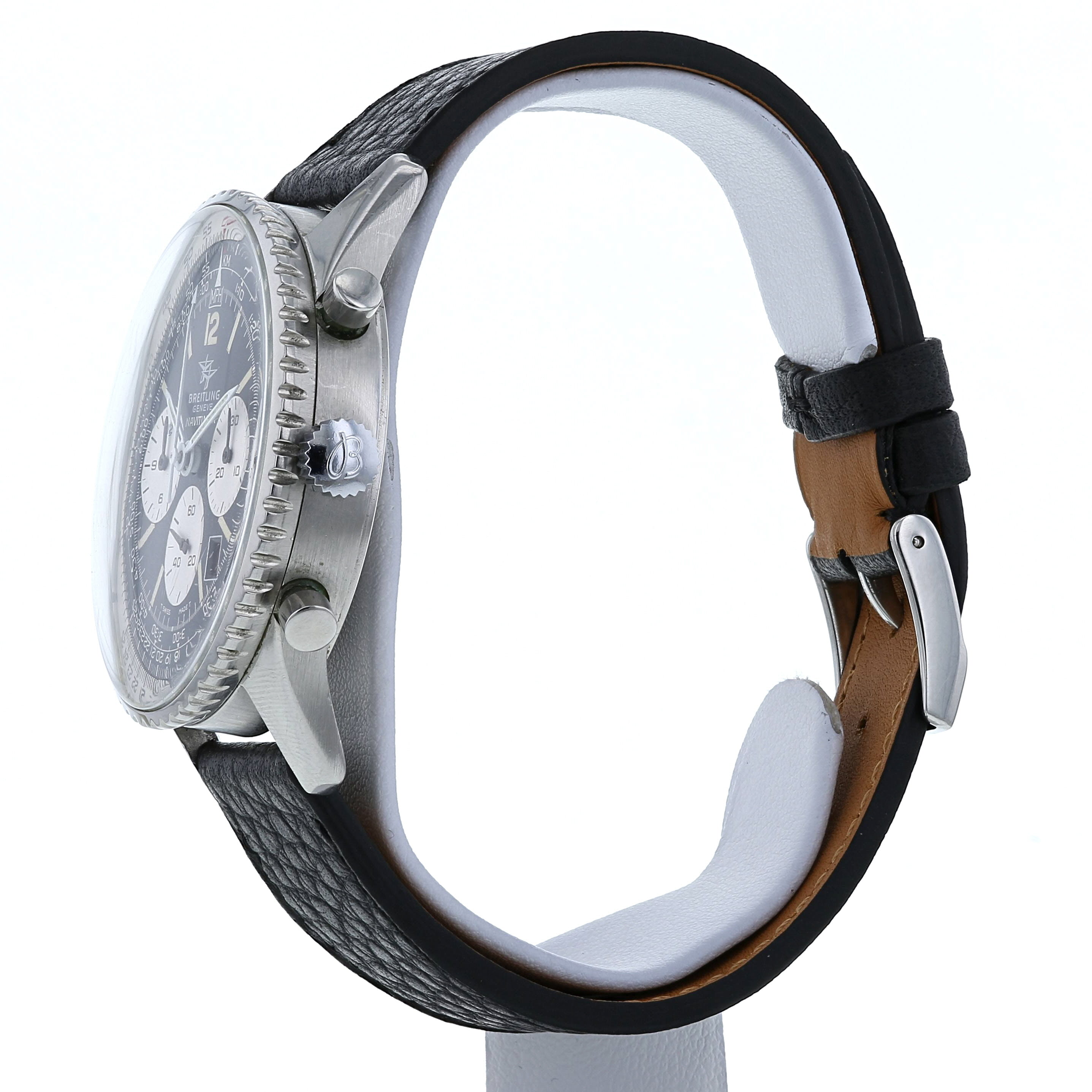 Breitling Navitimer watch in stainless steel Ref:  7806 Circa  1970 - Detail D4