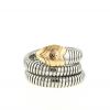 Articulated Bulgari Serpenti large model bracelet in pink gold and stainless steel - 360 thumbnail