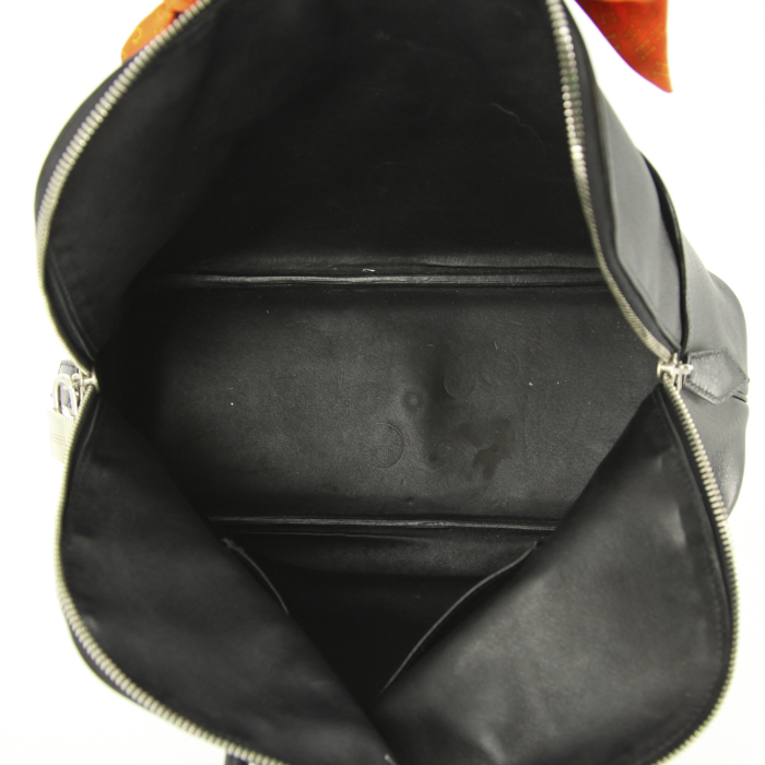 Hermes Bolide small model handbag in black Swift leather - Detail D2