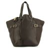 Saint Laurent Downtown small model handbag in dark brown grained leather - 360 thumbnail