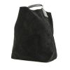 Shopping bag Balenciaga in camoscio nero e pelle nera - 00pp thumbnail