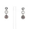 Cartier Himalaya pendants earrings in white gold,  diamonds and pearls - 360 thumbnail