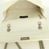 Chanel 2.55 shoulder bag in white patent quilted leather - Detail D3 thumbnail