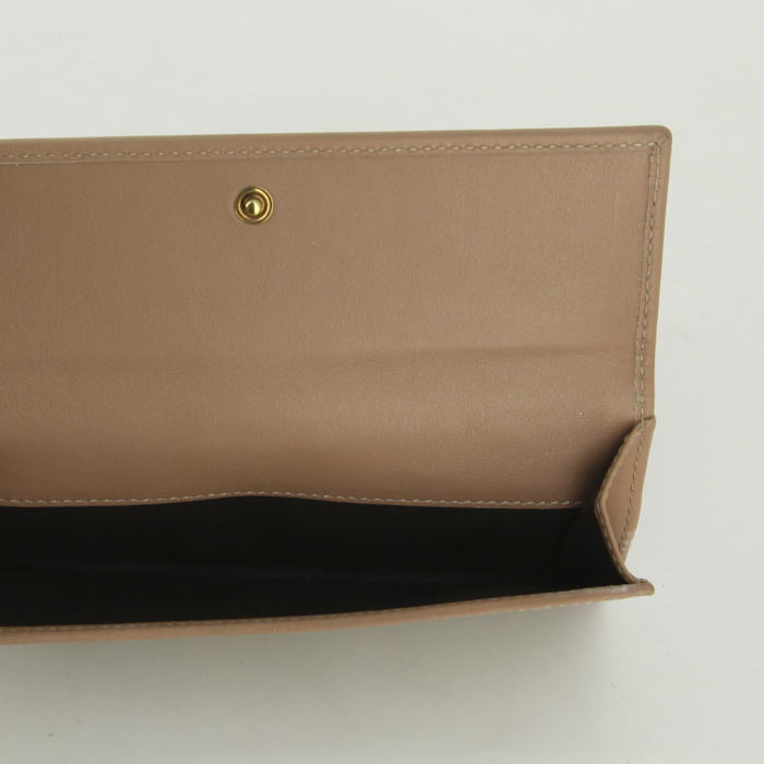 Gucci wallet in beige logo canvas and varnished pink leather - Detail D4
