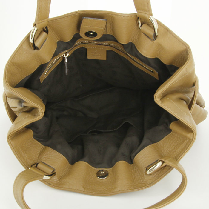 Borsa Gucci in pelle martellata marrone - Detail D2
