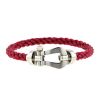 Fred Force 10 large model bracelet in white gold and nylon, with additional steel cable  - 00pp thumbnail