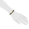 Bracciale apribile Hermes Clic Clac modello piccolo in oro placcato e smalto nero - Detail D1 thumbnail