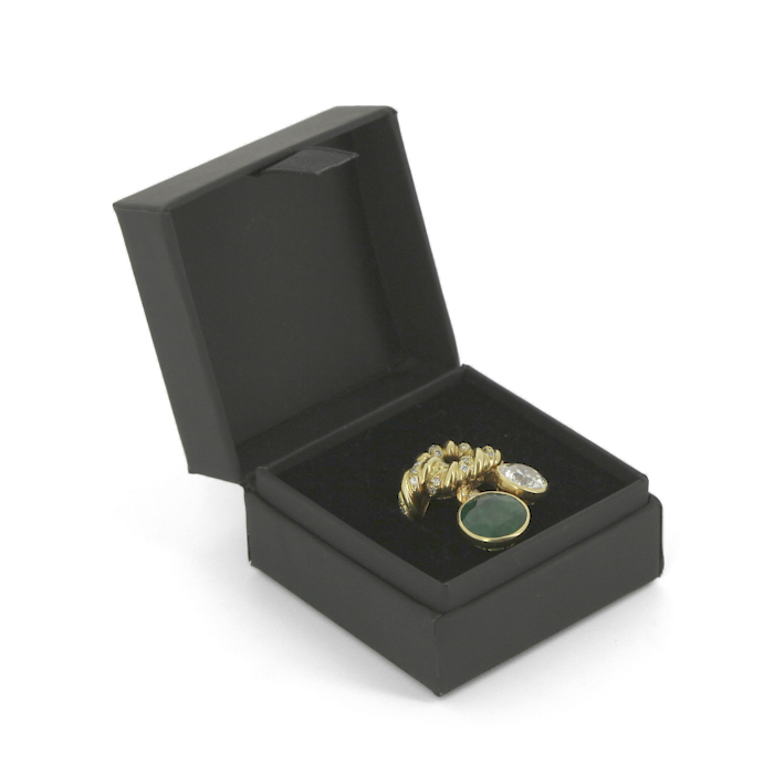 Rene Boivin 1970's ring in yellow gold, emerald and diamonds - Detail D2