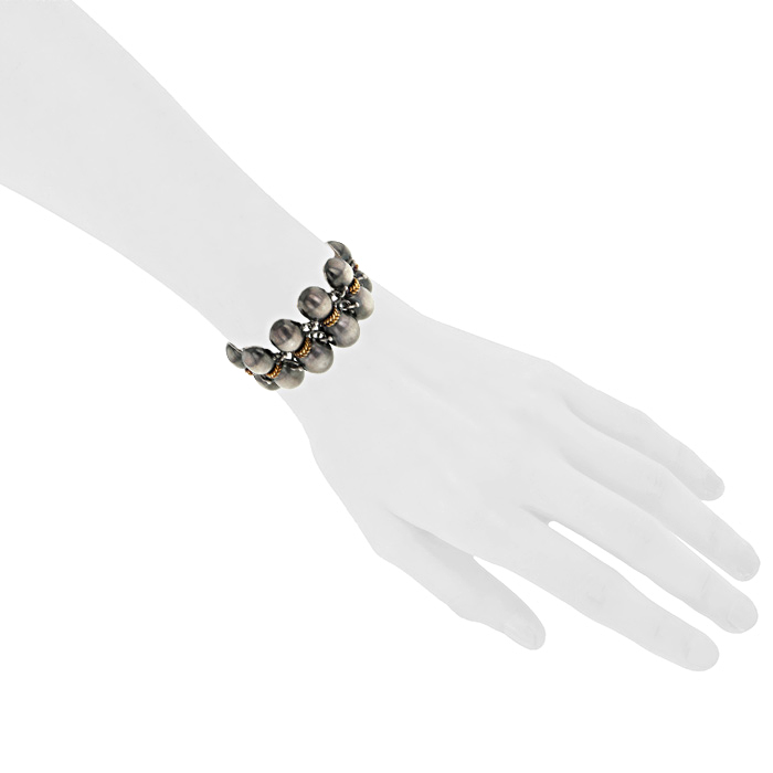 Brazalete época años 80 Rene Boivin en plata y oro amarillo - Detail D1