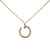 Cartier Juste un clou necklace in pink gold and diamonds - 00pp thumbnail