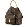 Shopping bag Louis Vuitton Metis in tela monogram marrone e pelle naturale - 00pp thumbnail