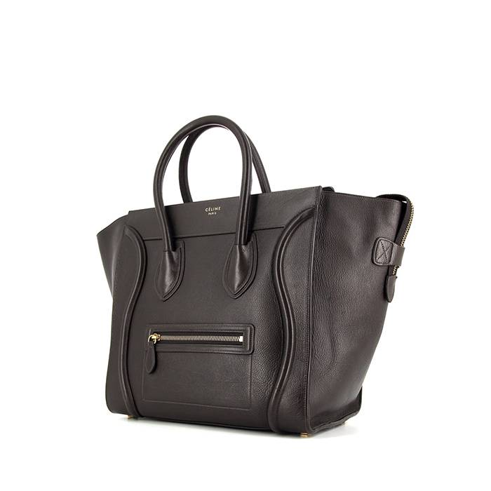 Veronique Black Leather Tote Bag