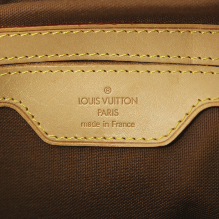 Louis Vuitton Carryall travel bag in brown monogram canvas and natural leather - Detail D3