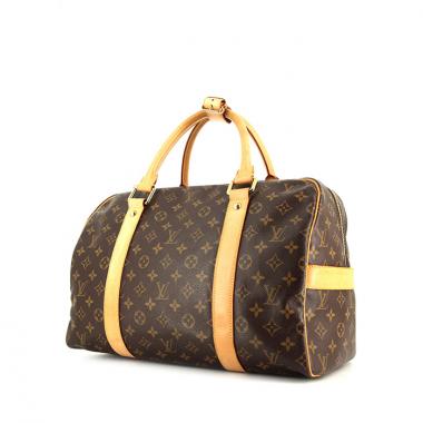 Sac de voyage Louis Vuitton Carryall en toile monogram marron et cuir naturel
