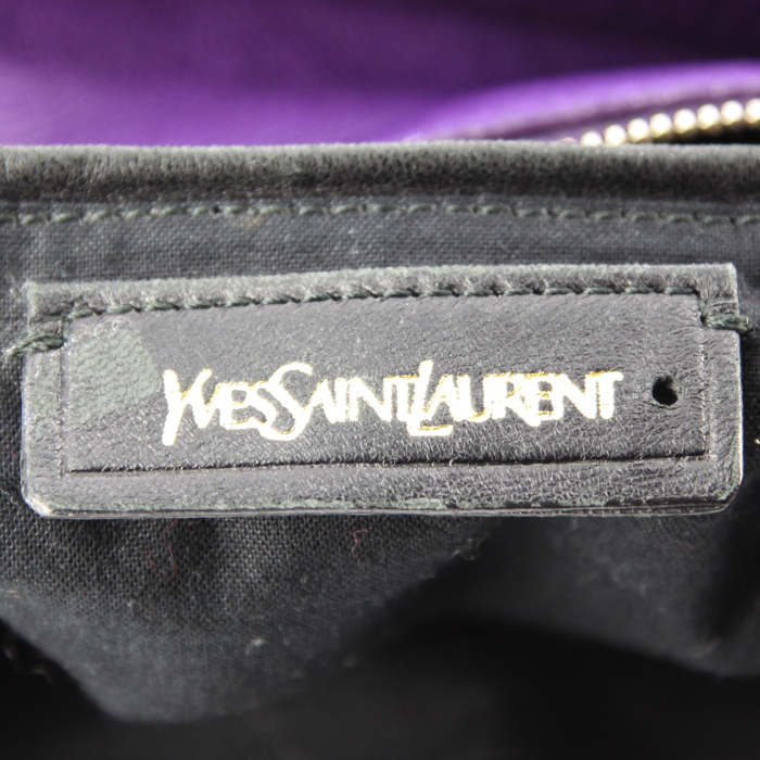 Sac à main Yves Saint Laurent Multy en cuir violet - Detail D3