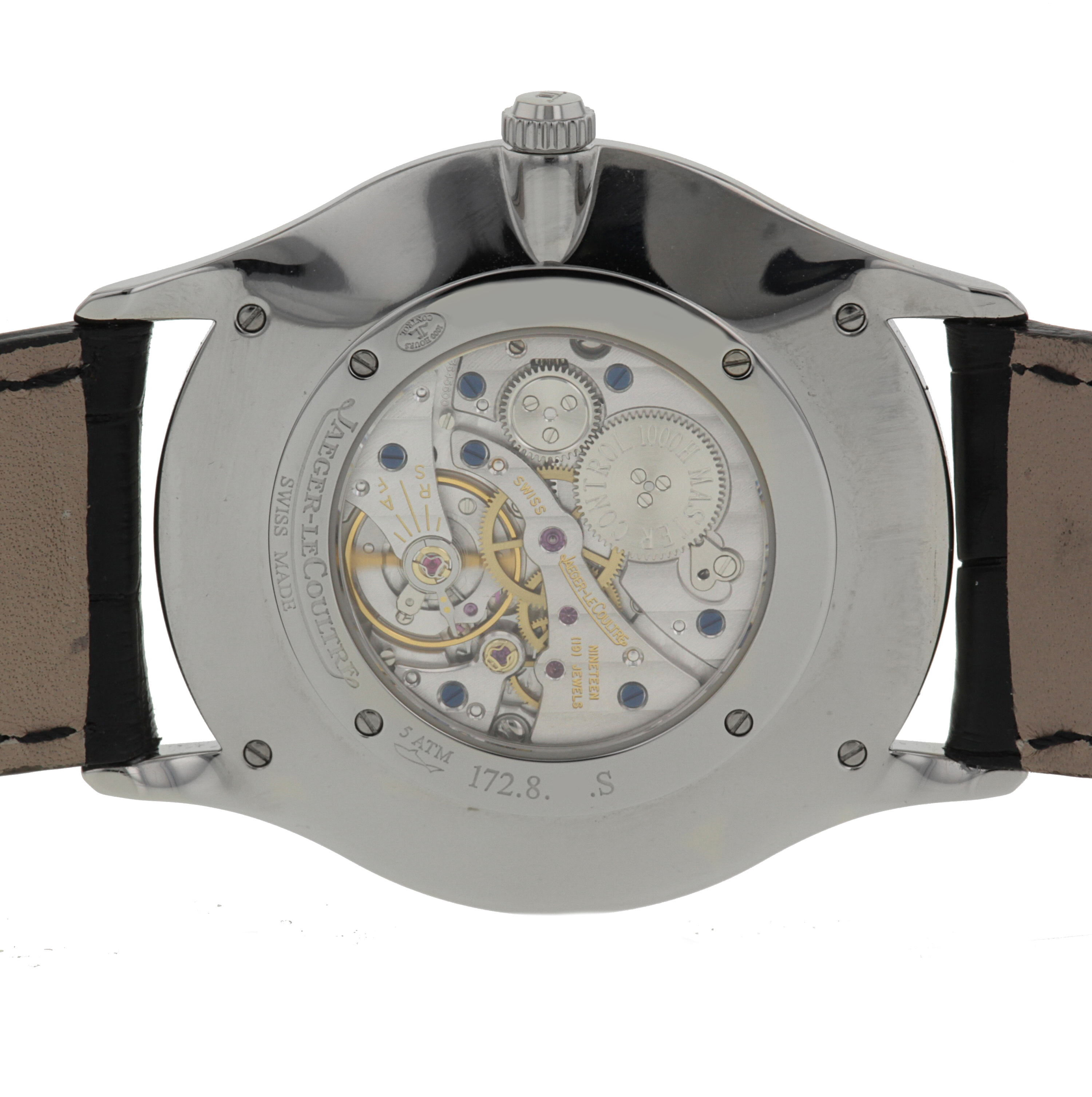 Jaeger Lecoultre Master Ultra Thin watch in stainless steel Ref : 172.8.79.S Circa  2010 - Detail D2