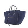 Celine Phantom handbag in dark blue suede and blue leather - 00pp thumbnail