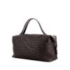Bottega Veneta handbag in brown ostrich leather - 00pp thumbnail