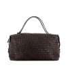 Bottega Veneta handbag in brown ostrich leather - 360 thumbnail