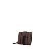 Bottega Veneta wallet in brown intrecciato leather and brown velvet - 00pp thumbnail
