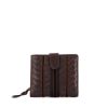 Bottega Veneta wallet in brown intrecciato leather and brown velvet - 360 thumbnail