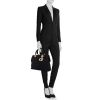 Dior Lady Dior large model handbag in black canvas cannage - Detail D1 thumbnail