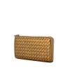 Bottega Veneta wallet in gold braided leather - 00pp thumbnail