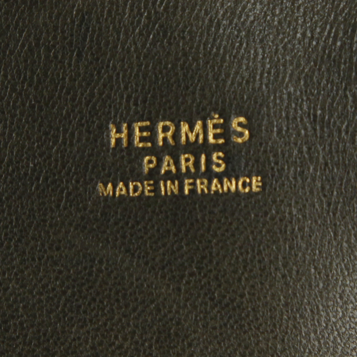 Bolso de mano Hermes Bolide en cuero epsom marrón - Detail D4