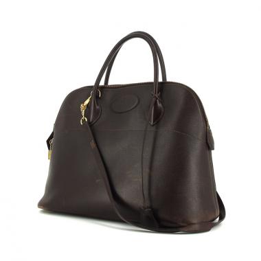 Bolso de mano Hermes Bolide 30 cm en cuero epsom marrón