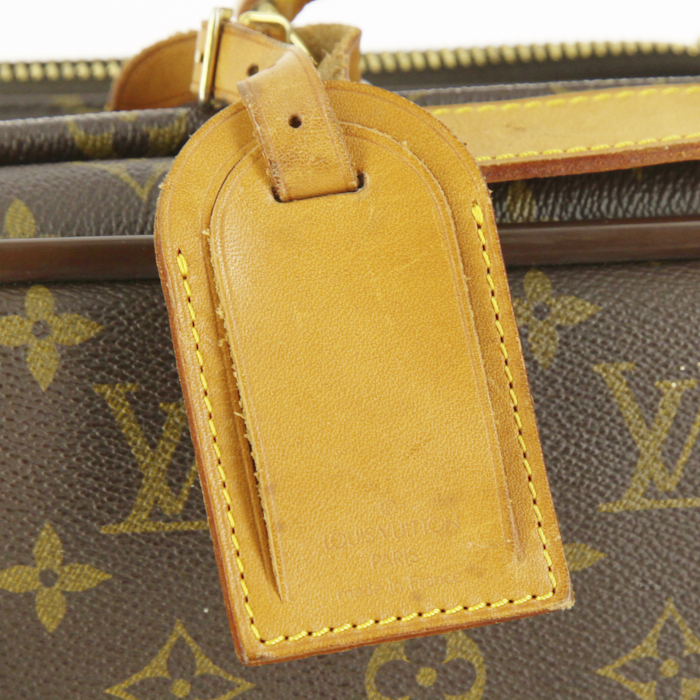 Louis Vuitton Satellite suitcase in monogram canvas and natural leather - Detail D3