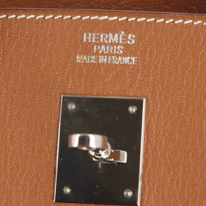 Hermes Birkin 40 cm handbag in brown togo leather - Detail D3