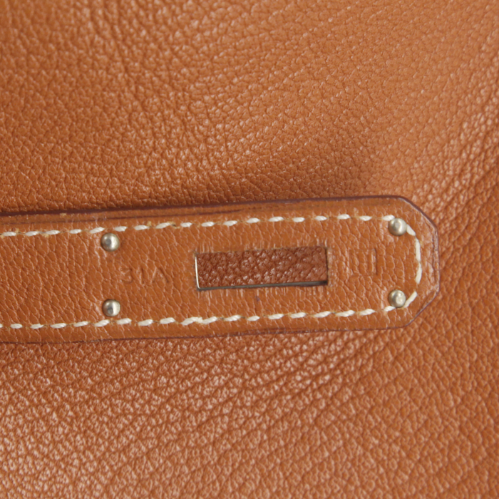 Bolso de mano Hermes Birkin 40 cm en cuero togo marrón - Detail D4