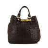 Miu Miu handbag in brown two tones braided leather - 360 thumbnail